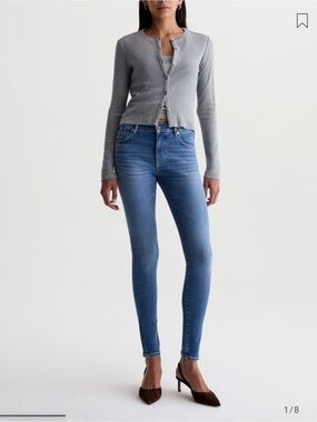 Ag Adriano Goldschmied Blue Prima Cigarette Ankle Jeans